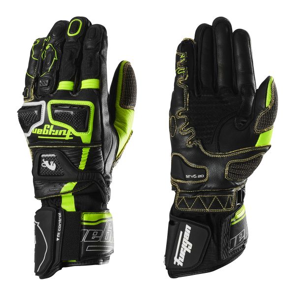 Guanti moto Furygan Styng20 Kevlar Black Yellow Fluo White Guanti moto Furygan Styng20 Kevlar Black Yellow Fluo White