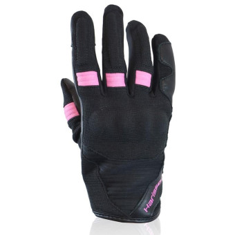 Guanti moto HARISSON Rock Lady Nero Rosa