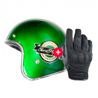 Guanti moto HARISSON Splash Waterproof Black + Wyatt Famous Glitter Green