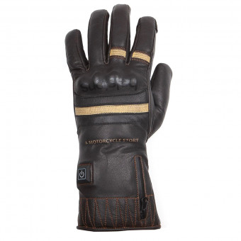 Guanti moto Helstons Bora Brown Riscaldanti
