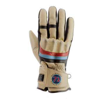 Guanti moto Helstons Bora Riscaldanti Beige Red Blue