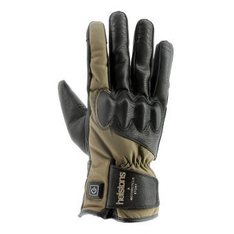 Guanti moto Helstons Curtis Riscaldanti Black Kaki