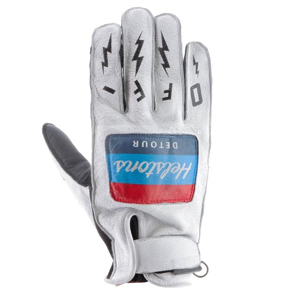 Guanti moto Helstons Detour Summer White Black Guanti moto Helstons Detour Summer White Black