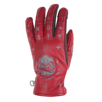 Guanti moto Helstons Grafic Winter Lady Burgundy Guanti moto Helstons Grafic Winter Lady Burgundy