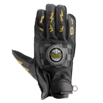 Guanti moto Helstons Logo Summer Black Black Guanti moto Helstons Logo Summer Black Black