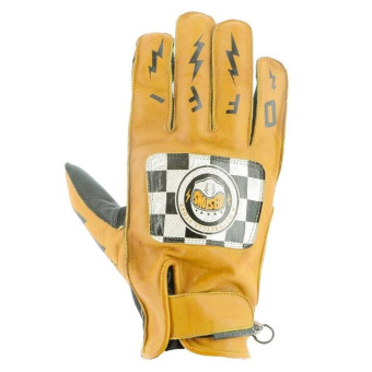 Guanti moto Helstons Logo Summer Gold Black Guanti moto Helstons Logo Summer Gold Black