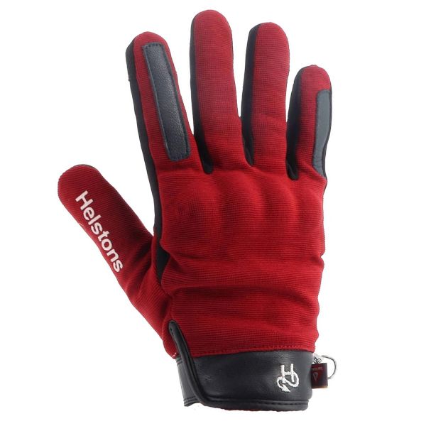 Guanti moto Helstons Melody Girl Inverno 4Ways Pelle Bordeaux Blu Bianco