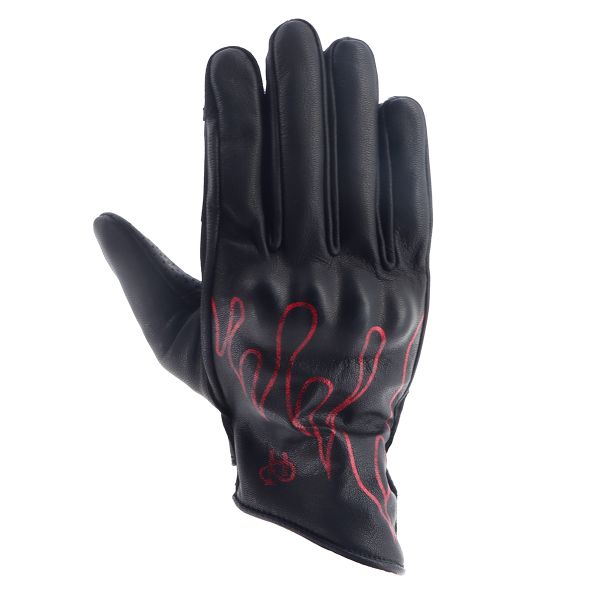 Guanti moto Helstons Rod Air Summer Pelle Nero Rosso