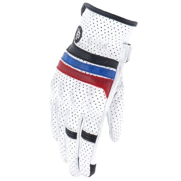 Guanti moto Helstons Rush Air Estate Bianco Nero Blu Rosso