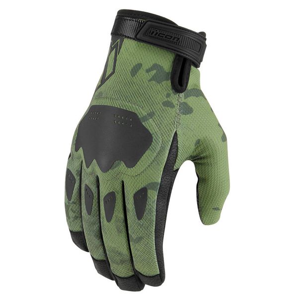 Guanti moto ICON Hooligan CE Glove Green Camo