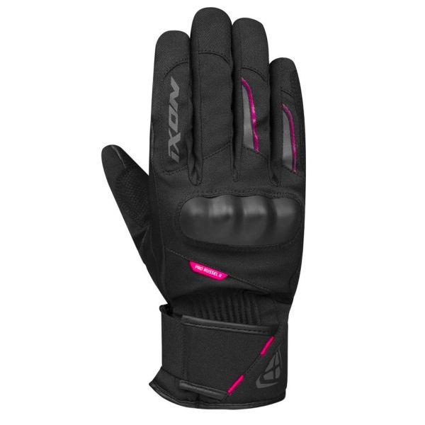 Guanti moto Ixon Pro Russel 2 Lady Black Fushia