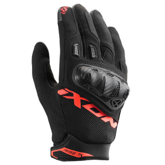 Guanti moto Ixon Rise TX Nero Rosso brillante