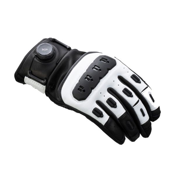Guanti moto Knox Orsa Leather MK3 Nero Bianco
