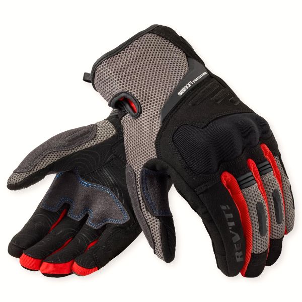 Guanti moto REV'IT Cavern Grey Red