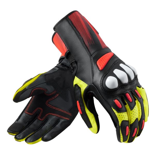 Guanti moto REV'IT Metis 2 Black Neon Yellow