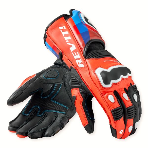Guanti moto REV'IT Quantum 3 Neon Red Blue