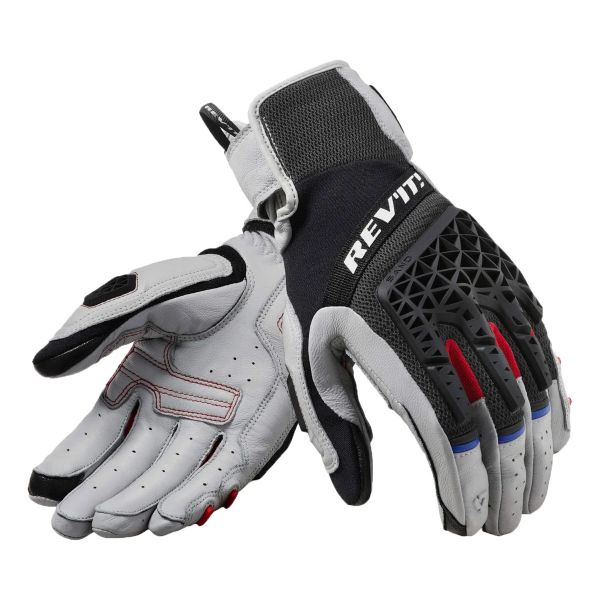 Guanti moto REV'IT Sand 4 Grigio Chiaro Nero