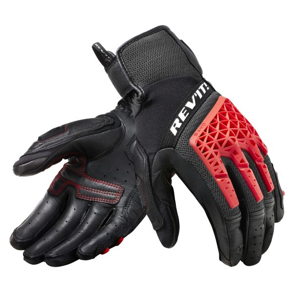 Guanti moto REV'IT Sand 4 Nero Rosso Guanti moto REV'IT Sand 4 Nero Rosso