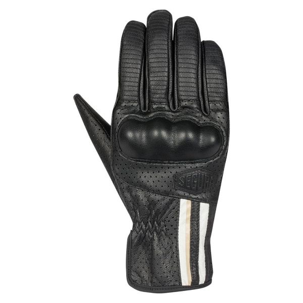 Guanti moto Segura Romeo Gloves Black White Guanti moto Segura Romeo Gloves Black White