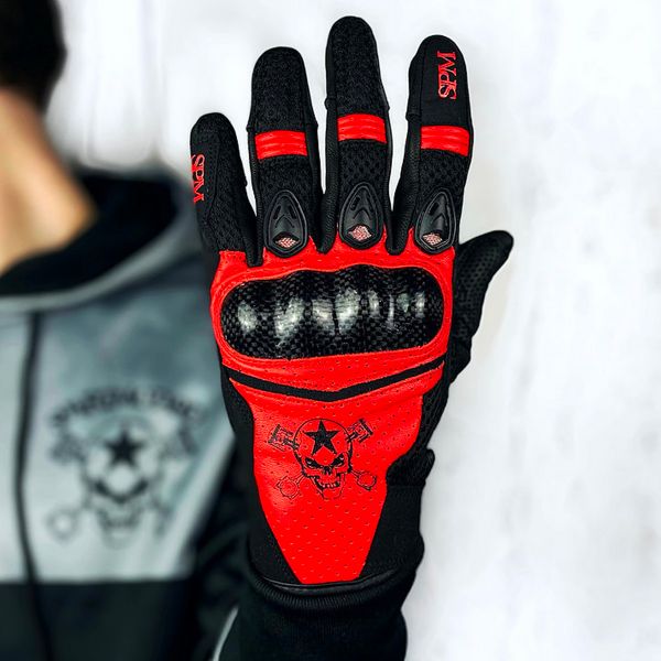 Guanti moto SPARTMOTARD Race White 07