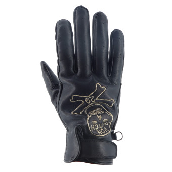 Guanti moto Von Dutch Bones Leather Black