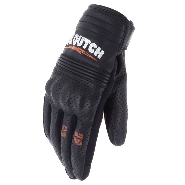 Guanti moto Von Dutch Born Air Nero Arancione
