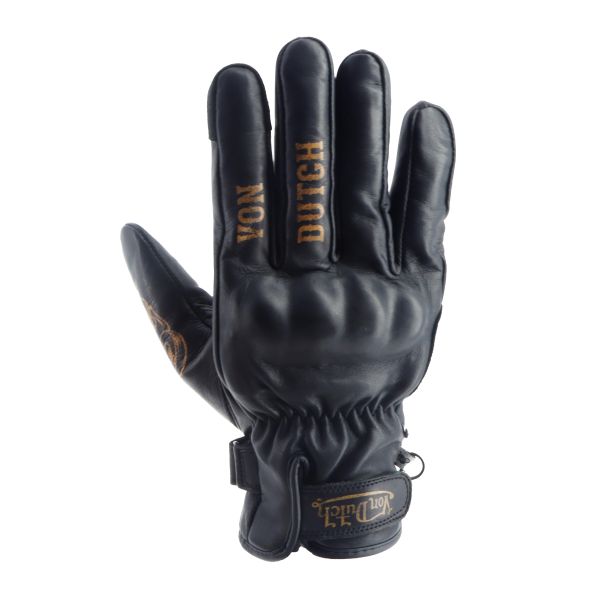Guanti moto Von Dutch Flash Pelle Black