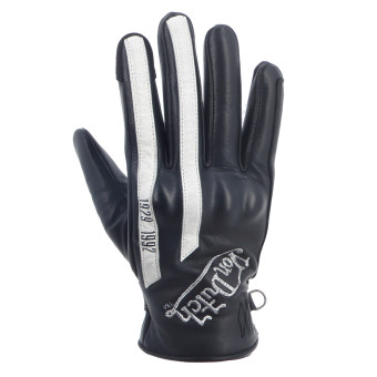 Guanti moto Von Dutch Hawk Leather Black White