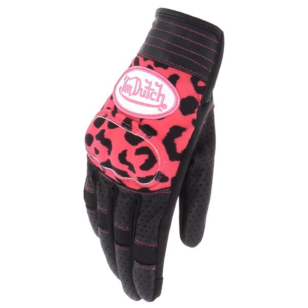 Guanti moto Von Dutch Palavas Air Nero Rosa Leo