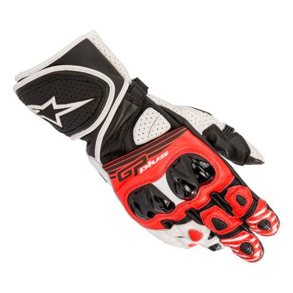 Guanti moto Alpinestars GP Plus R V2 Black White Bright Red