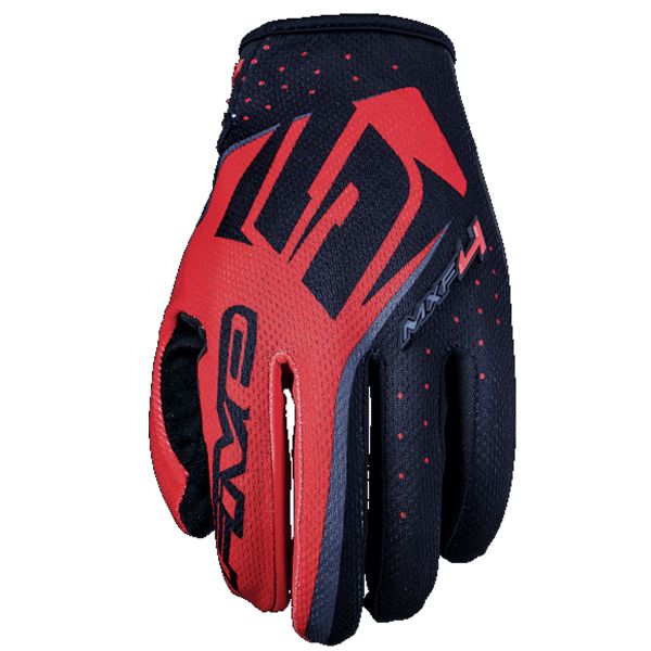Guanti moto Five MXF4 Nero Rosso Guanti moto Five MXF4 Nero Rosso