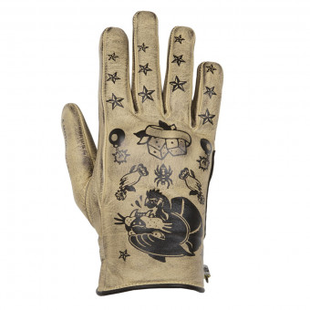 Guanti moto Helstons Panther Summer Beige Black