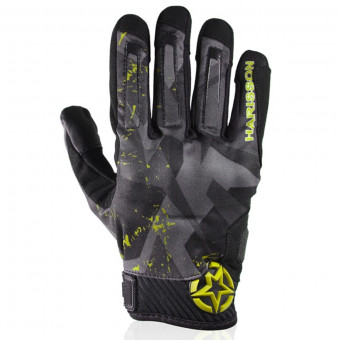 Guanti moto HARISSON Score Black Fluo