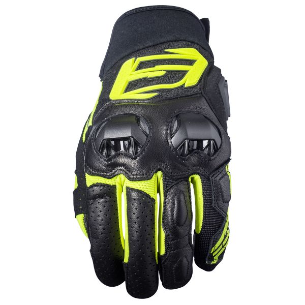 Guanti moto Five SF3 Nero Giallo Fluo Guanti moto Five SF3 Nero Giallo Fluo