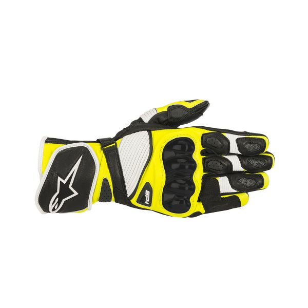 Guanti moto Alpinestars Sp-1 V2 Nero Bianco Giallo