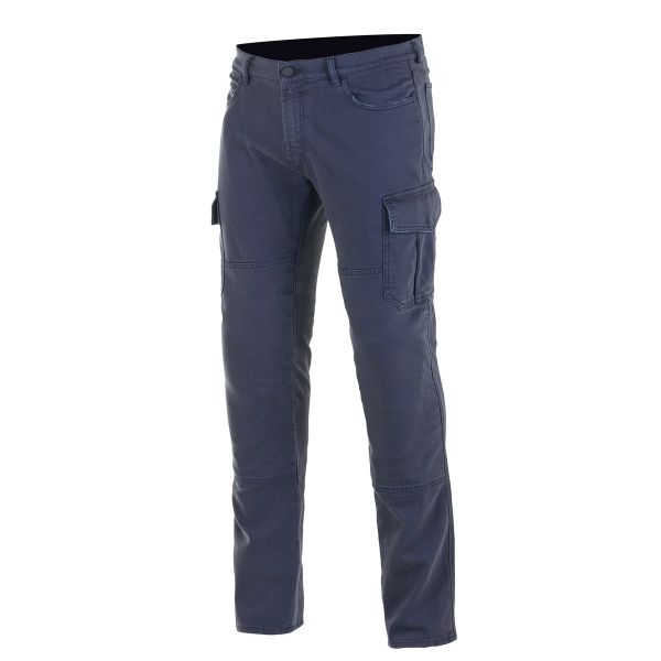 Jeans moto Alpinestars Cargo Riding Blu Distressed