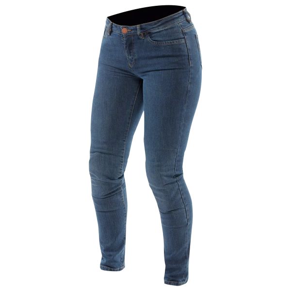 Jeans moto Dainese 5-Pocket Denim Slim Pants Plus Woman Blue