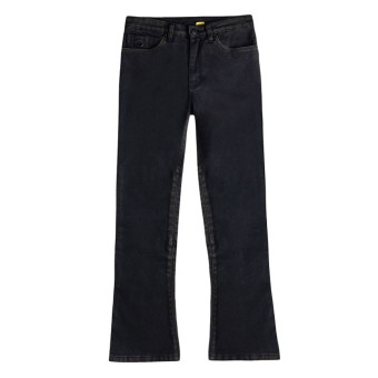 Jeans moto Knox Donne Cartmel Kick Flare Regular Invecchiato Nero Ruggine