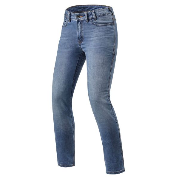 Jeans moto REV'IT Victoria Ladies Blu Classico Sbiadito