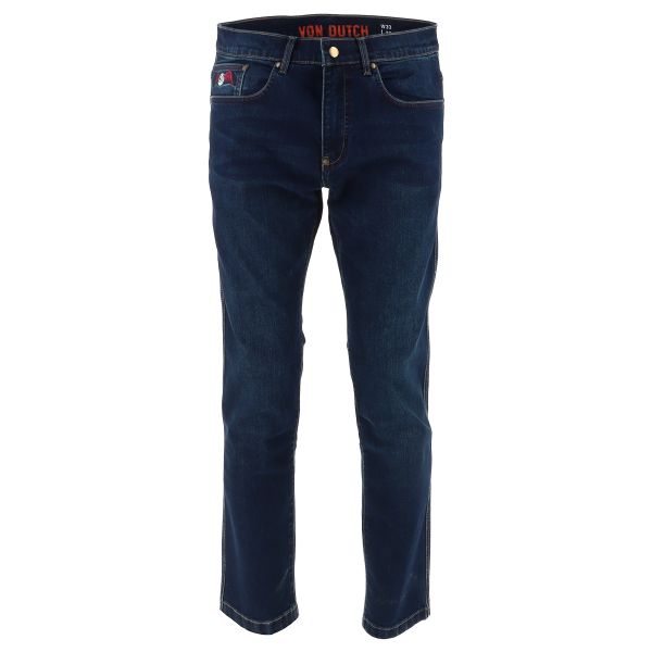 Jeans moto Von Dutch Basic Denim Stretch Blu Sporco