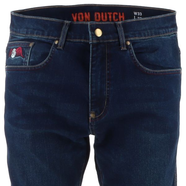 Von Dutch Basic Denim Stretch Blu Sporco