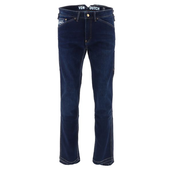 Jeans moto Von Dutch Carter Denim Stretch Blu Raw
