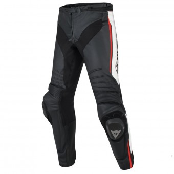 Pantalone moto Dainese Misano Black White Red Fluo Pantalone moto Dainese Misano Black White Red Fluo