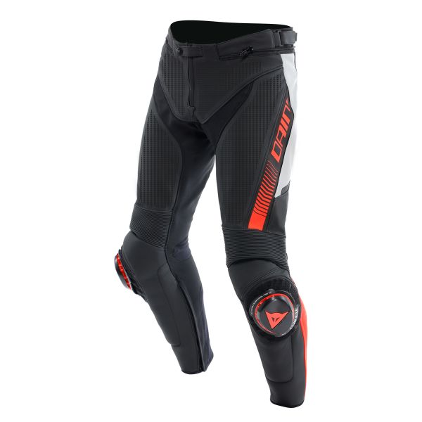 Pantalone moto Dainese Super Speed Perforated Pants Black White Red Fluo