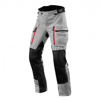 Pantalone moto REV'IT Sand 4 H2O Argento Nero Corto