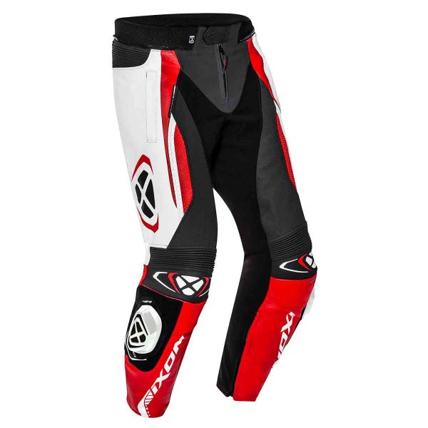 Pantalone moto Ixon Vortex 2 Pant Nero Bianco Rosso