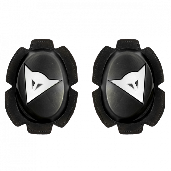 Saponette Moto Dainese Pista Knee Slider High Durability Black White Saponette Moto Dainese Pista Knee Slider High Durability Black White