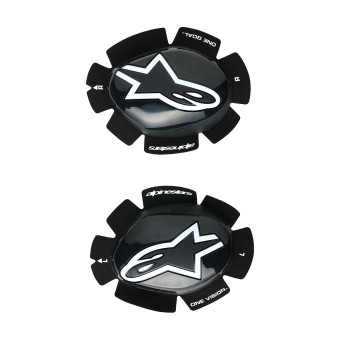 Saponette Moto Alpinestars GP Plus Knee Slider Black White Saponette Moto Alpinestars GP Plus Knee Slider Black White