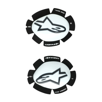 Saponette Moto Alpinestars GP Plus Knee Slider White Black Saponette Moto Alpinestars GP Plus Knee Slider White Black
