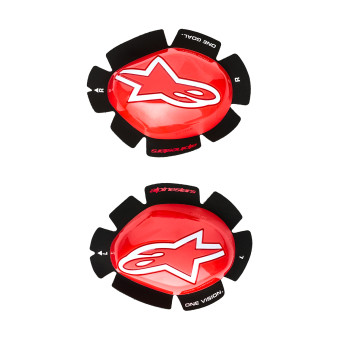Saponette Moto Alpinestars GP Tech Knee Slider Red White Saponette Moto Alpinestars GP Tech Knee Slider Red White